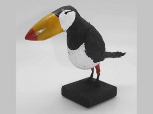 Sculpture of a Puffin by James R. Pyne.