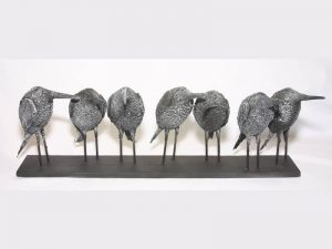 Sculpture of 7 Night Herons by James R. Pyne