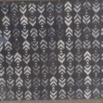 Arrow - black floor cloth by Addie Peet.