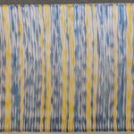 Ragweave Blue & Yellow floor cloth by Addie Peet.
